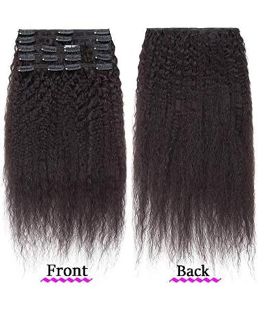 12" Clip in Hair Extension Human Hair Double Weft #1B Natural Black (105g) - Buy Online on GoSupps.com