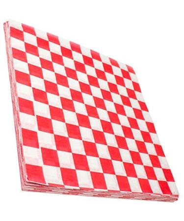 Avant Grub Deli Paper 300 Sheets. Turn Your Backyard Cookout Party into a Classic Drive-In with Red & White Checkered Food Wrapping Papers. Grease-Resistant 12x12 Sandwich Wrap Prevents Food Stains! Red White