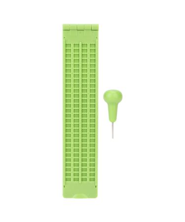 Portable Plastic 4 Lines 28 Cells Braille Writing Slate and Stylus Braille Learning Tool Accessories
