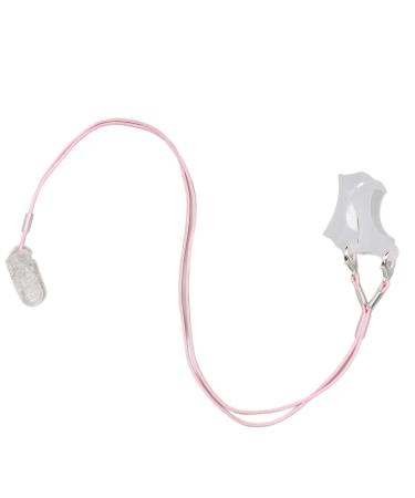 Hearing Aid Clip Hearing Aid Anti-Loss Rope Transparent Clamp Pink Cord Portable Hearing Aid Straps for Elderly (Binaural)