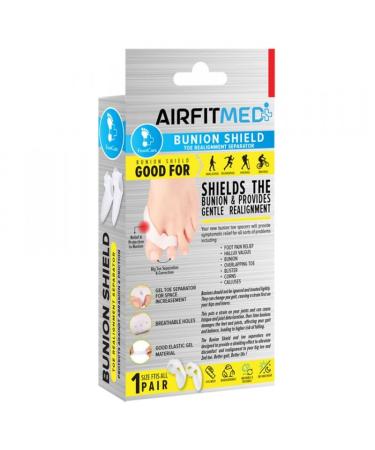 Footcare Toe Realignment & Separator Bunion Shield - Set of 2 for Pain Relief Corrector & Straightener | International Shipping Available - Buy Online on GoSupps.com