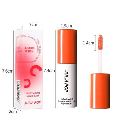 Mysense Orange Liquid Blush Makeup - Weightless Cream Blush for Cheeks, Dewy Finish, Natural-Looking Flush of Color - 01 Coral Orange - Buy Online on GoSupps.com