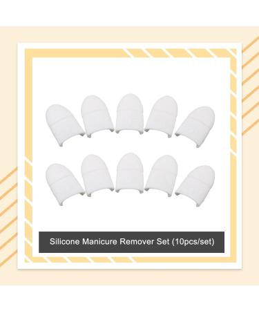 10 pi ces outils pour ongles dissolvant de Silicone manucure vernis tremper capuchon Clip doigts d graissant nettoyant manchon UV vernis enveloppes - Buy Online on GoSupps.com