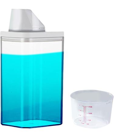 1100ml Laundry Detergent Dispenser | Transparent Reusable Container with Measuring Cup | Ideal for Washing Powder, Softener, Scent Booster | Laundry Storage Solution - Buy Online on GoSupps.com