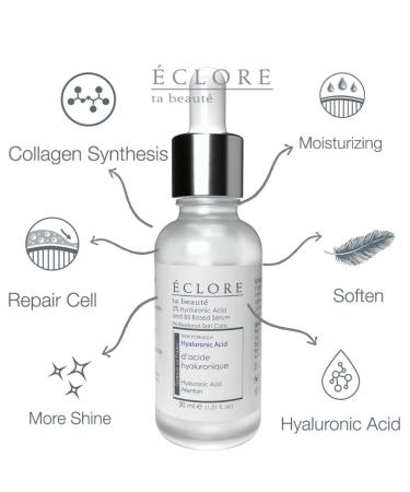 Hyaluronic Acid Face Serum 2% & B5 - Lightweight Oil-Free Hydrating Anti-Aging Skincare for Dry Skin - Fragrance-Free Plumping Serum 30ml - Buy Online on GoSupps.com