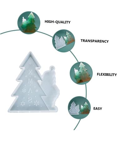 TEHAUX 3pcs Christmas Stencils Silicone Ice Cube Molds Diy Mold Accessories Christmas Tree White - Buy Online on GoSupps.com