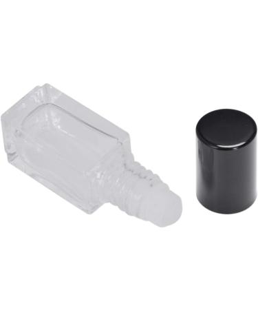 Jiklophg Empty 4Ml Refillable Clear Square Ball Perfume Glass Bottle Refillable Bottle With Black Cap - Buy Online on GoSupps.com