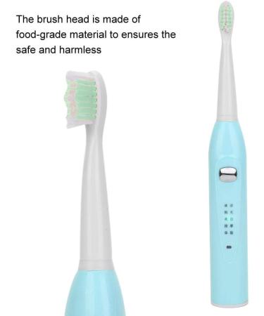 GOTOTOP Adult Electric Toothbrush | Soft Waterproof Rechargeable with 4 Brush Heads - Lake Green - Buy Online on GoSupps.com