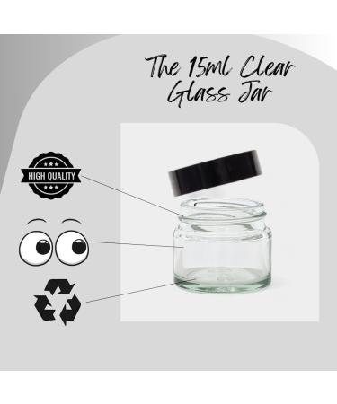 Elegant and Durable 15ml Clear Glass Jars with Airtight Lids - Perfect for Candlemaking Storage DIY Beauty and Gifting - Heat-Resistant Refillable & Stylishly Compact - Set of 10 (Black) - Buy Online on GoSupps.com