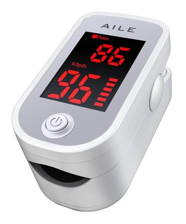2023 AILE Pulse Oximeter Oxygen Meter Adults Accurate Fast Easy Larger Red Screen Oxygen Monitor with Lanyard Blood Saturation Monitor -O2 Saturation Meter Pulse-Oximeter