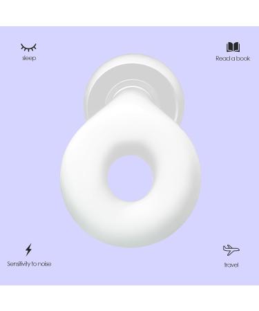 Waymaytecy Reusable Silicone Earplugs for Noise Reduction | Soft Earplugs for Sleep Travel & Work - Ideal Hearing Protection (White) - Buy Online on GoSupps.com