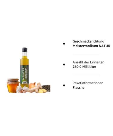 Master Tonic Nature Organic Vinegar 250ml | Superfood Vital Drink with Turmeric Lemon & Garlic | Immune Booster & Salad Dressing - Buy Online on GoSupps.com