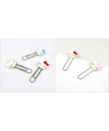  5-in-1 Hello Kitty Cute 5pcs Paper Clip Set w/Cute Pink Hello Kitty Face Carrying Case - Buy Online on GoSupps.com