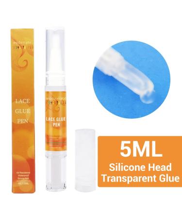 Lace Wig Glue Pen for Front Lace Wigs 5ML Invisible Adhesive for Frontals & Closures Precision Tip Application (White) - Buy Online on GoSupps.com