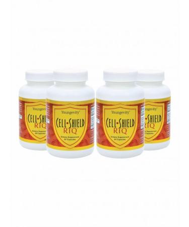 Youngevity Cell Shield RTQ | Powerful Antioxidant Support | Reservatrol | 60 Capsules - (4 Pack)