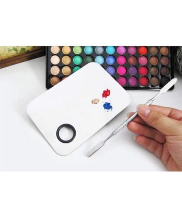 High-Quality Stainless Steel Makeup Palette & Spatula for Foundation Mixing - Silver Pocket Tool for Make-Up Artists | Shop Internationally! - Buy Online on GoSupps.com