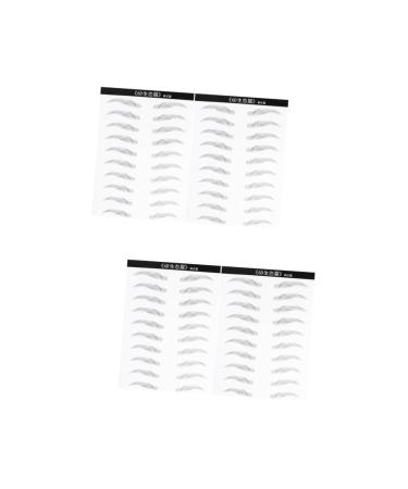 Ipetboom 4 Sheets Pairs Eyebrow Sticker Waterproof Artificial Eyebrow Patch Eyebrow Stickers Makeup Tools 3d