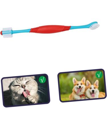 Beavorty 2pcs Cat for Dual-head Double Convenient Tooth Double-headed Brush Manual Pet Supple Bristles - Buy Online on GoSupps.com