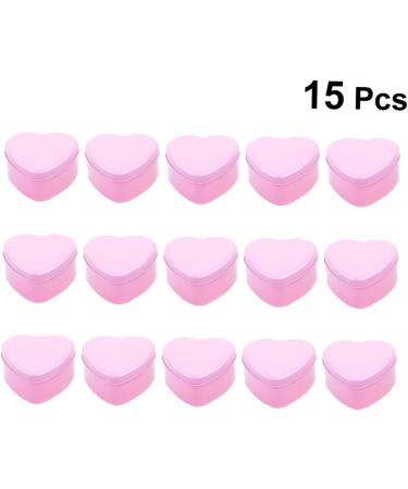 PLAFOPE Valentine Tins 15pcs Box Boxes Candy Storage Containers Portable Fashion Candy Case Candy Box Metal Small Can 9*9*4.5cm Pink - Buy Online on GoSupps.com