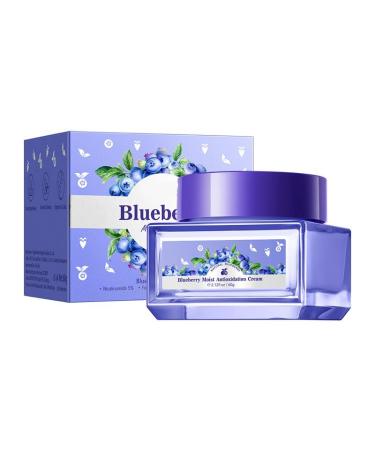1PC Blueberry Moist Facial Cream Calming Relieving Softening Moisturizing & Smoothing Skin Make Skin Clear & Firm 60g/2.12FL Oz