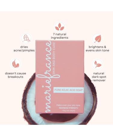 Maximum Strength Kojic Acid Skin Brightening Soap for Hyperpigmentation & Dark Spots - 5.3 oz - Buy Online on GoSupps.com