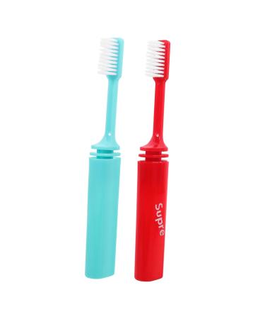 Gatuida 2 Stk Mundspfleb sten pick men women toothbrush travel toothbrush toothbrushes collapsible toothbrush camping toothbrush foldable detergent case child child