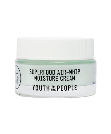 Youth To The People Superfood Air-Whip Moisture Cream Mini Size - Hyaluronic Acid + Green Tea Moisturizer - Vegan Gel Cream Ideal for Combination or Oily Skin Types - Clean Beauty (0.5oz) 0.50 Ounce (Pack of 1)