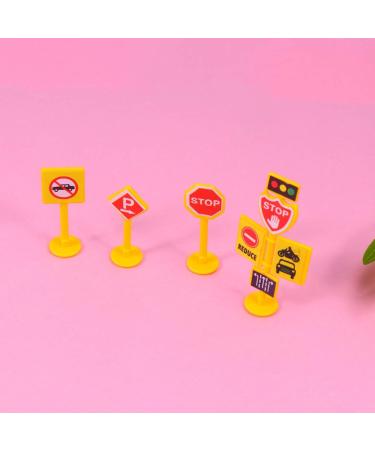 Amosfun Kids Birthday Cake Topper Set Funny Roadblock Sign Cupcake Topper Food Dessert Pick For Fireman Construction Theme Party Baby Shower Party Supplies (Yellow) - Buy Online on GoSupps.com