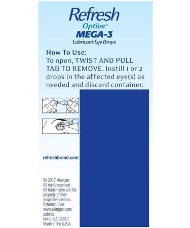 Buy Refresh Optive Mega-3 Lubricant Eye Drops (30 Single-Use Pack of 2) | Fast International Shipping - Buy Online on GoSupps.com