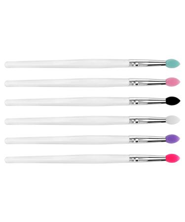 minkissy Eye Shadow Brush silicone eyeshadow brush Disposable Eyeshadow Brush Eyeshadow Brush Makeup Eyeshadow Silicone 14.6x0.9cm Assorted Color