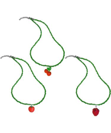 SOUTHJIELING Cherry Strawberry Tomato Pendant Necklace - Fashion Jewelry Clavicle Chain with Pearl Charm | International Shipping - Buy Online on GoSupps.com