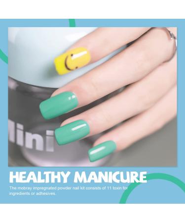 Mobray Dip Powder Nail Set - 6 Classic Blue Glitter Colors - Starter Kit for French Nail Art Manicure - DIY Salon Quality at Home - Great Gift for Women - Buy Online on GoSupps.com