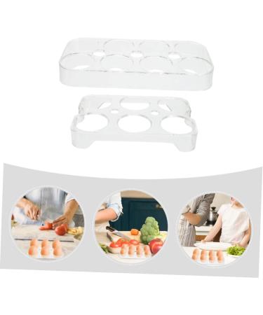 Hemobllo 2pcs Egg Shelf Egg Holder for Fridge Container with Lid Egg Support Shelf Egg Plate Refrigerator - Buy Online on GoSupps.com