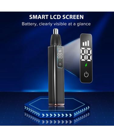 Nose Hair Trimmer for Men - USB Rechargeable Ear & Nose Trimmer with LCD Display | Professional Grooming Tool - Buy Online on GoSupps.com
