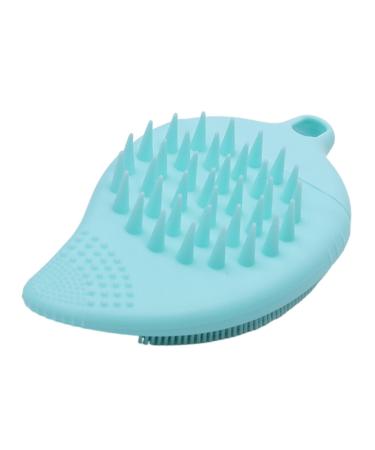 Eventerde Silicone Face Scrubber Face Wash Scrubber Double-Sided Silicone Face Brush - Manual Face Wash Brush for Deep Cleansing Scalp Brush for Men and Women Blue Sea