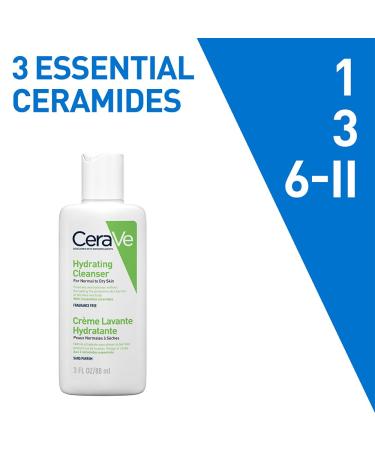 Cerave Moisturizing Cleansing Lotion 88ml - Gentle Cleanser for Normal to Dry Skin with 3 Essential Ceramides & Hyaluronic Acid - Travel Size Body & Face Wash | International Shipping - Buy Online on GoSupps.com