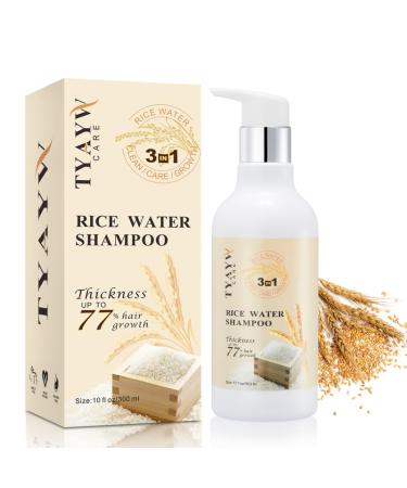 Rice Water Hair Growth Shampoo Volumizing Shampoo for Hair Loss and Thinning hair Natural Thickening Shampoo with Biotin Rosemary Caffeine Promote Strengthen Hair Shaft for Men&Women10fl oz
