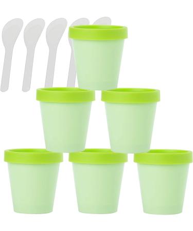 empty jars with lids cosmetic jar B0CKBVKX5Z6 PC Empty 200ml Pink Facial Mask Wide Mouth Plastic Jars 200g Leakproof Cosmetic Pot Container with Lids with 6 PC Spatula (Color : Roze Size : 100ml) (