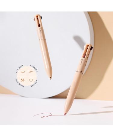  EONFAVE 4-in-1 Makeup Pen: Eyeliner + Eyebrow Pencil + Lip Pencil and Highlighter - Waterproof and Long-Lasting - Multifunctional for the Face - Buy Online on GoSupps.com