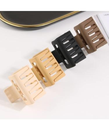 4 Pcs Small Hair Claw Clips for Thin and Thick Hair 2" Square Matte Hair Clips Non-slip Jaw Clips Hair Accessories for Women Girls - Buy Online on GoSupps.com