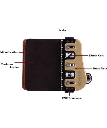 Bicaster Barebow Finger Tabs Cordovan Leather + Brass Finger Guards - RH Medium - Buy Online on GoSupps.com