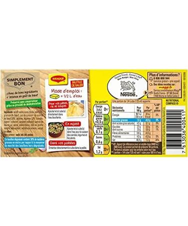 NESTLE MAGGI - Bouillon Kub Pot-Au-Feu Degraisse 120G - le Lot De 4 - Buy Online on GoSupps.com