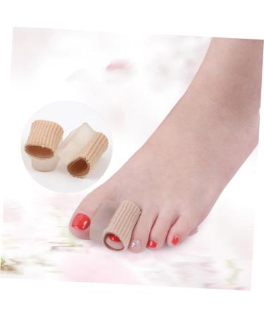 Hemoton Silicone Gel Toe Separator Caps - 1 Pair Beige - Toe Protector Spacers for Toe Alignment and Pain Relief - 2pcs - Buy Online on GoSupps.com