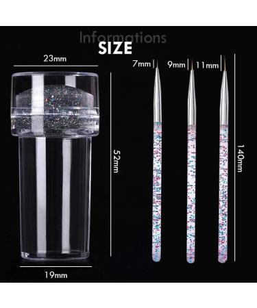 Nail Stamp Stamping Plate Kit Nail Stamping Plates Clear Silicone Stamping Jelly with Scraper and Silicone Nail Art Stamper Heads Nail Art Liner Brushes for Women Art Decoration - Buy Online on GoSupps.com
