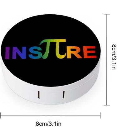 Inspire Pi Round Case For Contact Lens Kit Storage Box with Mirror Printed - Buy Online on GoSupps.com