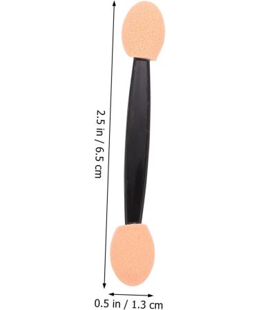 AUTSUPPL 100pcs Double Ended Eyeshadow Brush Double-sides Eye Brush Eye Makeup Applicator Cosmetic Tool Latex Sponge Eyeshadow Makeup Tool Sponge Brush Sponge Eyeshadow Stick 6.5x1.3cm Black - Buy Online on GoSupps.com