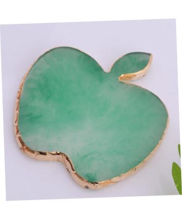 9x8.6cm Green Resin Nail Art Mixing Palette - Manicure Cosmetic Pigment & Polish Makeup Display Plate - Buy Online on GoSupps.com