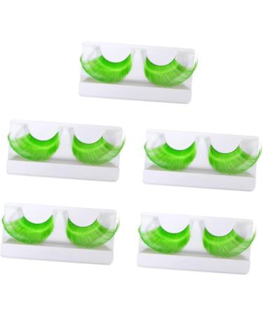 ABOOFAN 10 Pairs Halloween Extra Long False Eyelashes Lashes Halloween Dance Costume Eyelashes Cosplay Fake Lashes Green Eyelashes Curly Fancy Fake Chemical Fiber Gothic Extend Girl - Buy Online on GoSupps.com