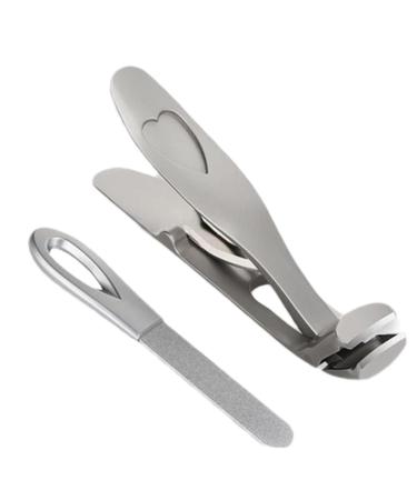 Thick Nail Clippers for Men Nail Clippers for Thick Toenails Large Nail Clippers with Angled Head Nail Trimmer Anti-Splash Fingernail Clippers Toenail Clippers with Wide Jaws for Silver Gray Suit