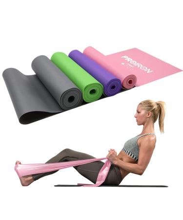 PROIRON Latex-Free Resistance Bands Exercise Bands for Strength Training Yoga Pilates Stretching Home Gym Workout Upper Lower Body Light Medium Heavy f-Pink/1.5m/15lb